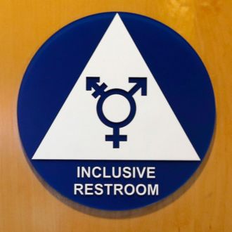 A gender-neutral bathroom is seen at the University of California, Irvine in Irvine, California September 30, 2014.