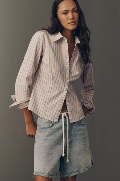 Pilcro Slim Long-Sleeve Buttondown Top