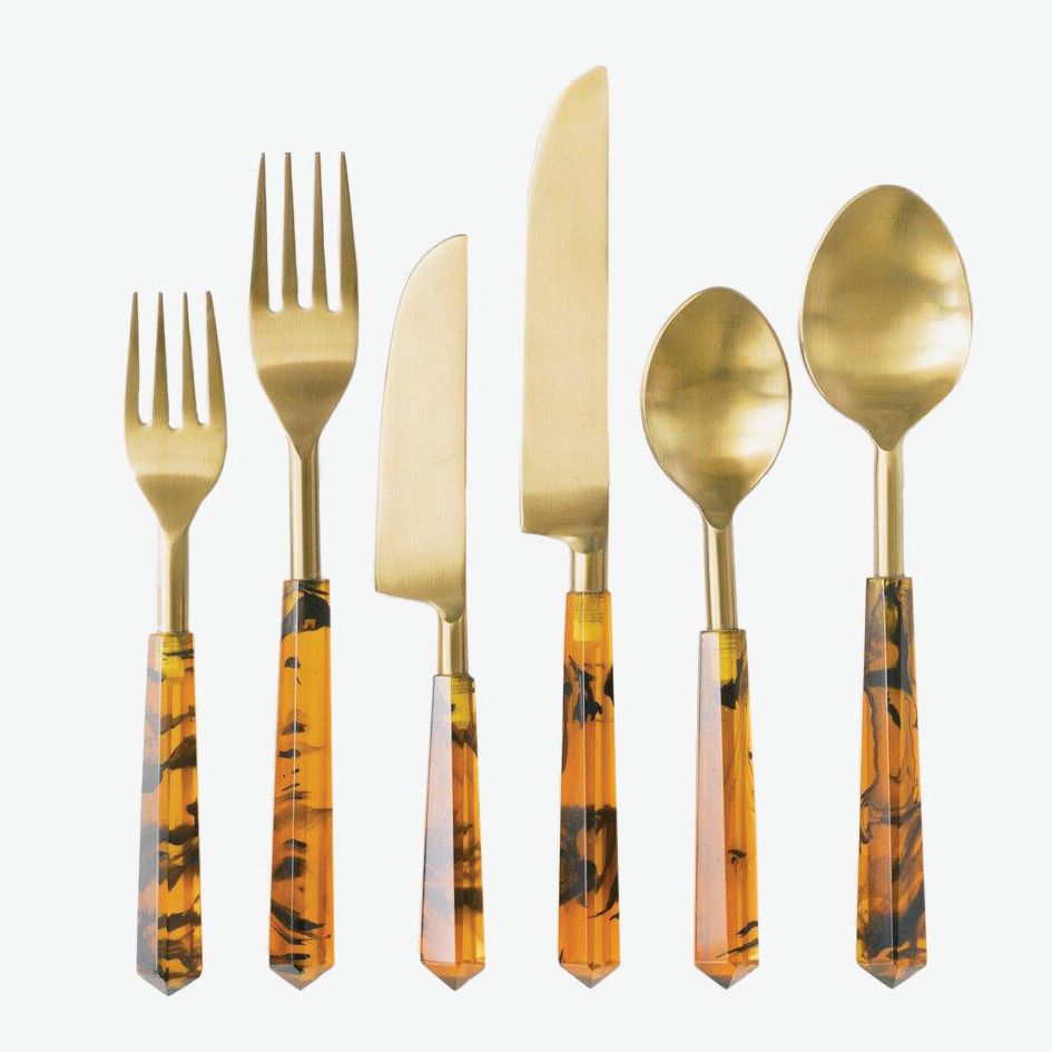 Artisan Handmade 5 Piece Stainless Steel Flatware/Silverware/Cutlery Set for 1 Twist Knot Endings