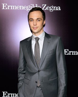 BEVERLY HILLS, CA - NOVEMBER 07: Actor Jim Parsons arrives for the Ermenegildo Zegna Global Store Opening hosted by Gildo Zegna and Stefano Pilati at Ermenegildo Zegna Boutique on November 7, 2013 in Beverly Hills, California.. (Photo by Kevork Djansezian/Getty Images)