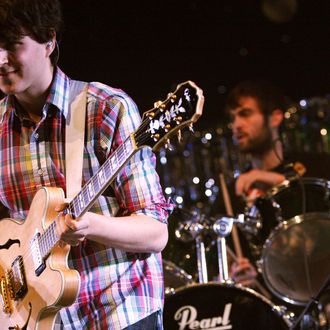 Ezra Koenig of Vampire Weekend on night two of 106.7 KROQ FM's Almost Acoustic Christmas 2009 at the Gibson Amphitheatre at Universal CityWalk on December 13, 2009 in Los Angeles, California. 