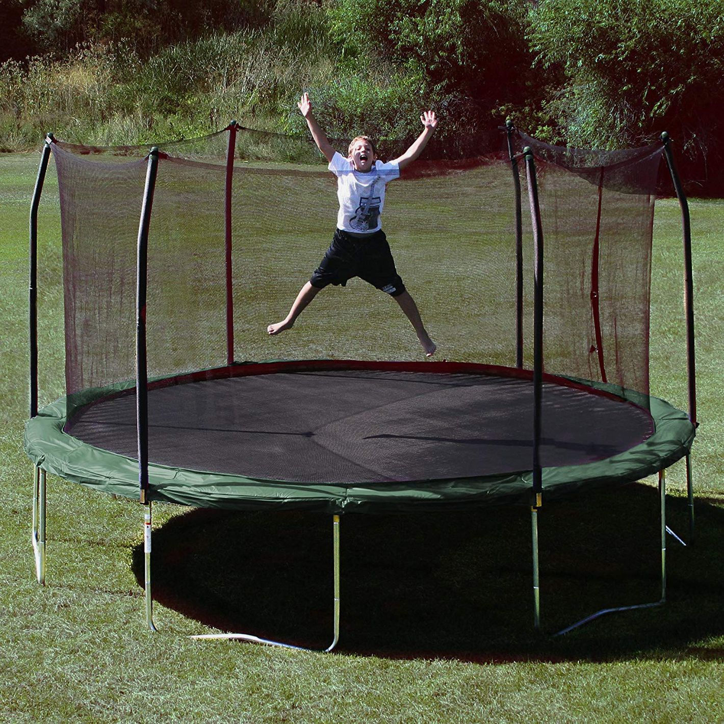 MIARHB 12 FT Kids Trampoline Suitable for Indoor and Outdoor Garden Workout use Fitness Trampolines Mini Trampoline with Enclosure Net