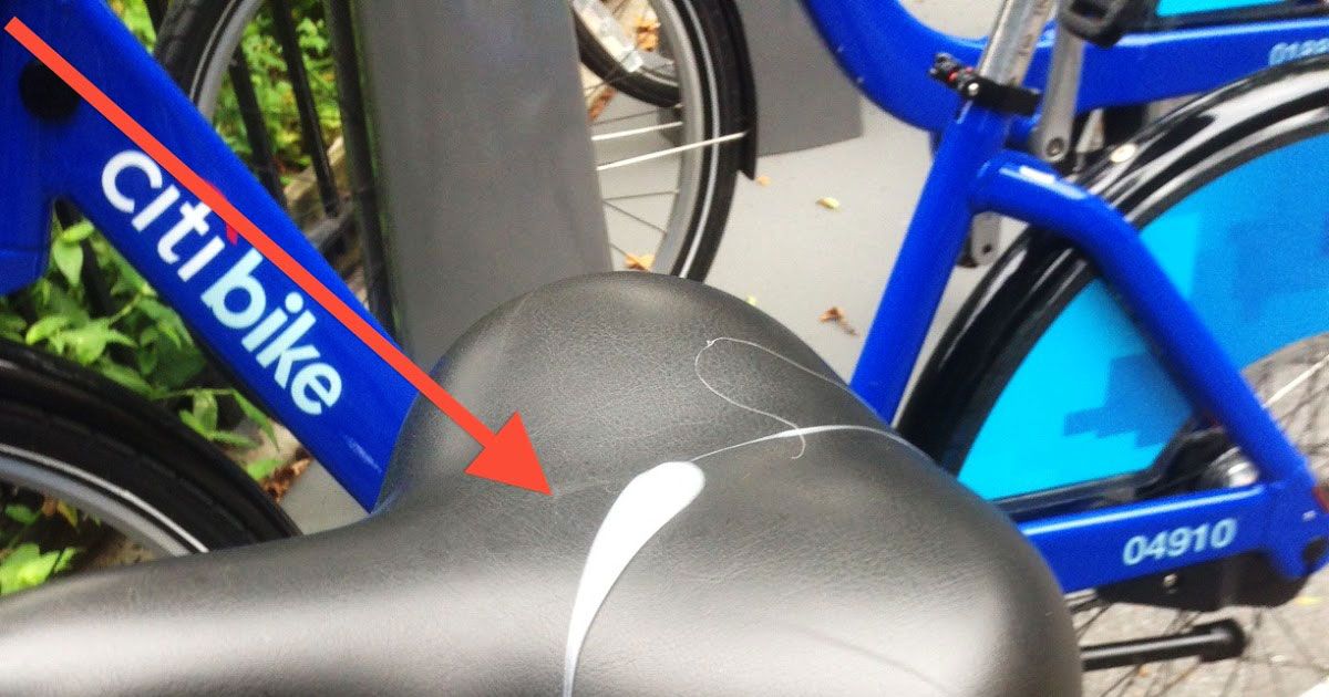 Someone Put Glue on a Bunch of Citi Bike Seats