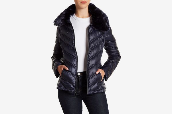 Kenneth Cole New York I Love New York Faux Fur Lined Coat