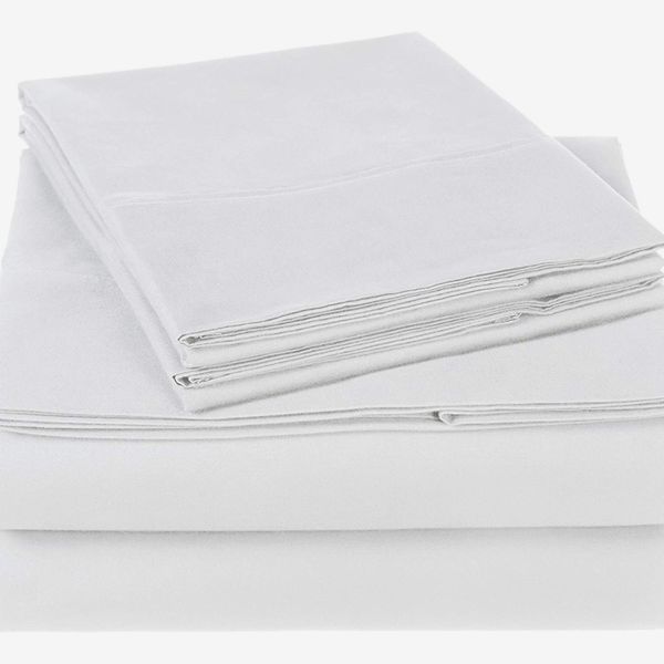pinzon 300 thread count organic cotton bed sheet set - queen, white - strategist best organic cotton queen sheet set