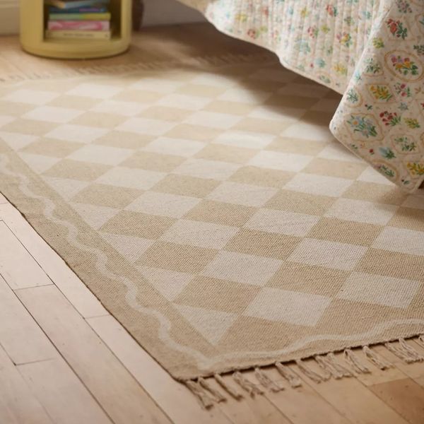 Urban Outfitters Diamond Screen Printed Rug