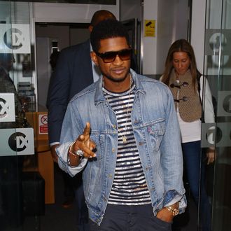 Usher seen at BBC Radio One on March 22, 2012 in London, England.