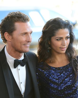 LOS ANGELES, CA - JUNE 24: Actor Matthew McConaughey and wife Camila McConaughey arrive at the closing night gala premiere of 'Magic Mike' at the 2012 Los Angeles Film Festiva held at Regal Cinemas L.A. Live on June 24, 2012 in Los Angeles, California. (Photo by Jason Merritt/Getty Images)