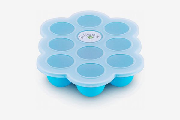 WeeSprout Silicone Baby Food Freezer Tray with Clip-on Lid