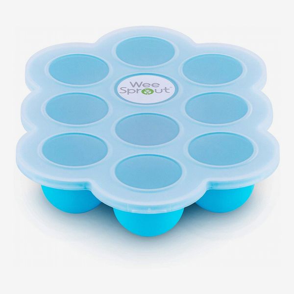 WeeSprout Silicone Baby Food Freezer Tray with Clip-on Lid