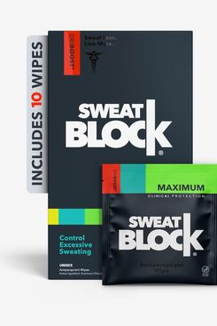 SweatBlock Max Clinical Antiperspirant Wipes - 10 Count