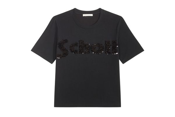 Maje x Schott Embroidered T-Shirt