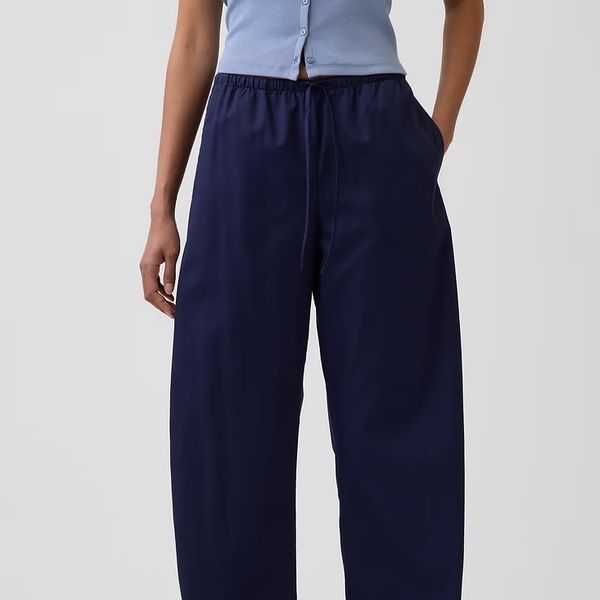 Gap Poplin Easy Barrel Pants