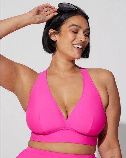 Women's Scoop Neck Bikini Top Plus Size | Color Pop