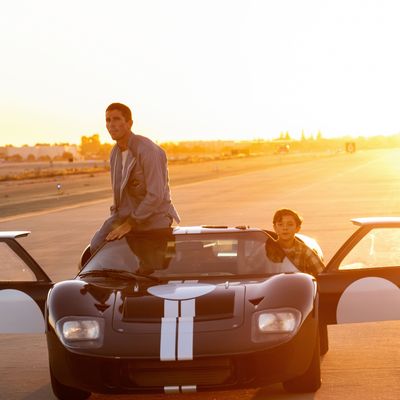 Christian Bale and Noah Jupe in Twentieth Century Fox’s FORD V FERRARI.