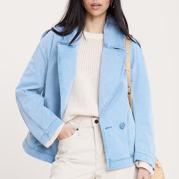 Banana Republic Cotton Twill Peacoat