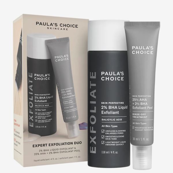 Paula's Choice Expert Exfoliation Duo featuring 2% BHA Liquid Exfoliant & 25% AHA + 2% BHA Exfoliant Peel
