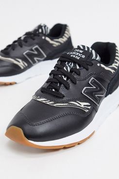 New Balance 997H Animal Print Sneakers, Black