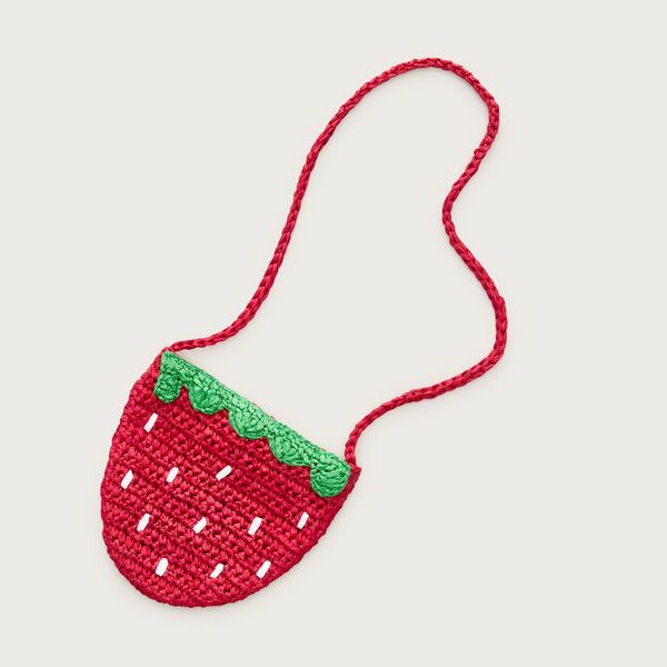 J.Crew Girls’ Straw Strawberry Purse