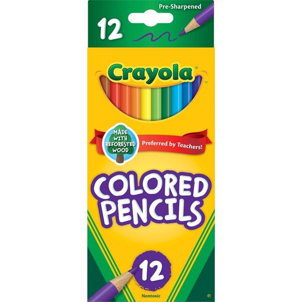Crayola 12-Count Pre-Sharpened Colored Pencils