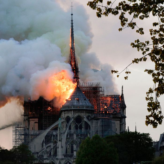 The Notre Dame Cathedral In Paris Is On Fire