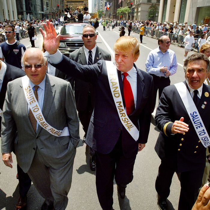 Grand Marshal Donald Trump marches in the Salute to Israel P