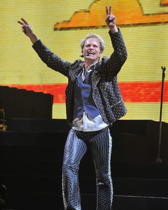 David Lee Roth of Van Halen performs during their 