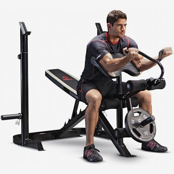 Marcy Adjustable Olympic Weight Bench with Leg Developer and Squat Rack