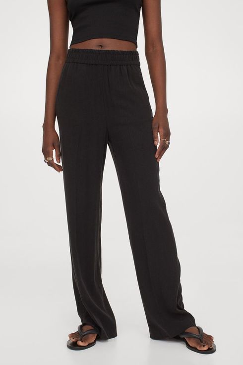 Plus-Size Black Work Pants for Women 