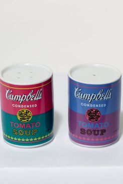 Andy Warhol Tomato Soup Can Porcelain Salt and Pepper Shaker Set