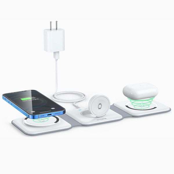 3-in-1 RTOPS magnetic wireless charging station