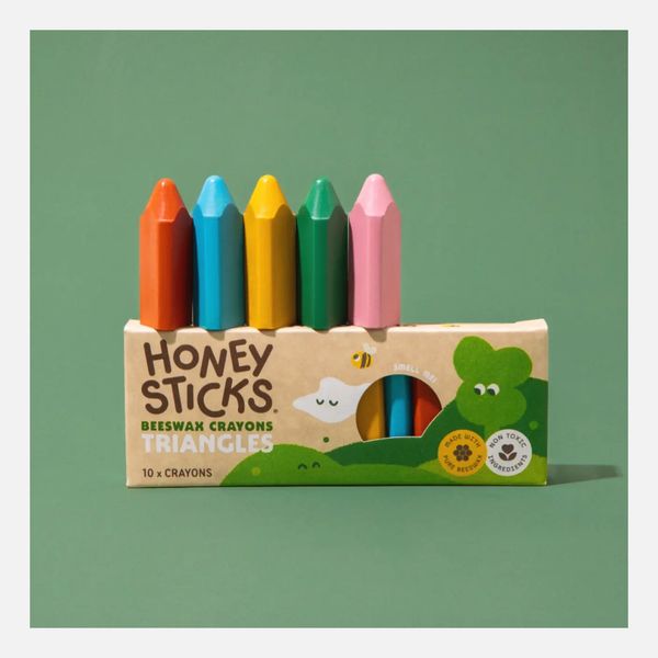 Honeysticks Triangular Crayons, 100% Pure Beeswax