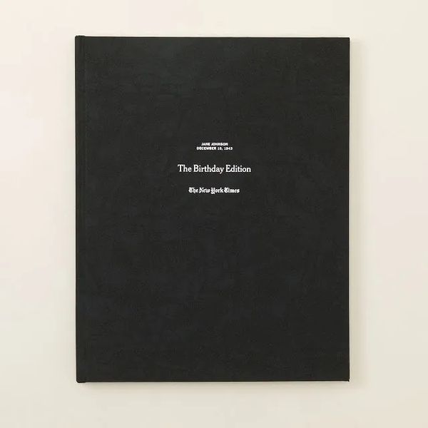 Uncommon Goods New York Times Premium Custom Birthday Book, Premium Birthday Book