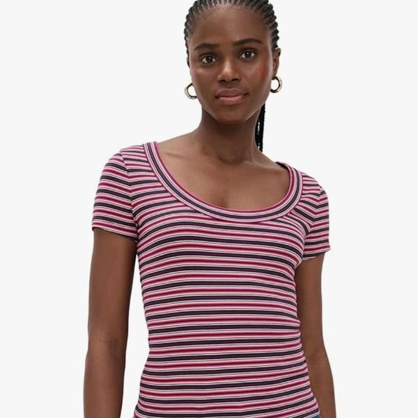 Madewell Regenerative Cotton Ribbed Scoop-Neck Tee