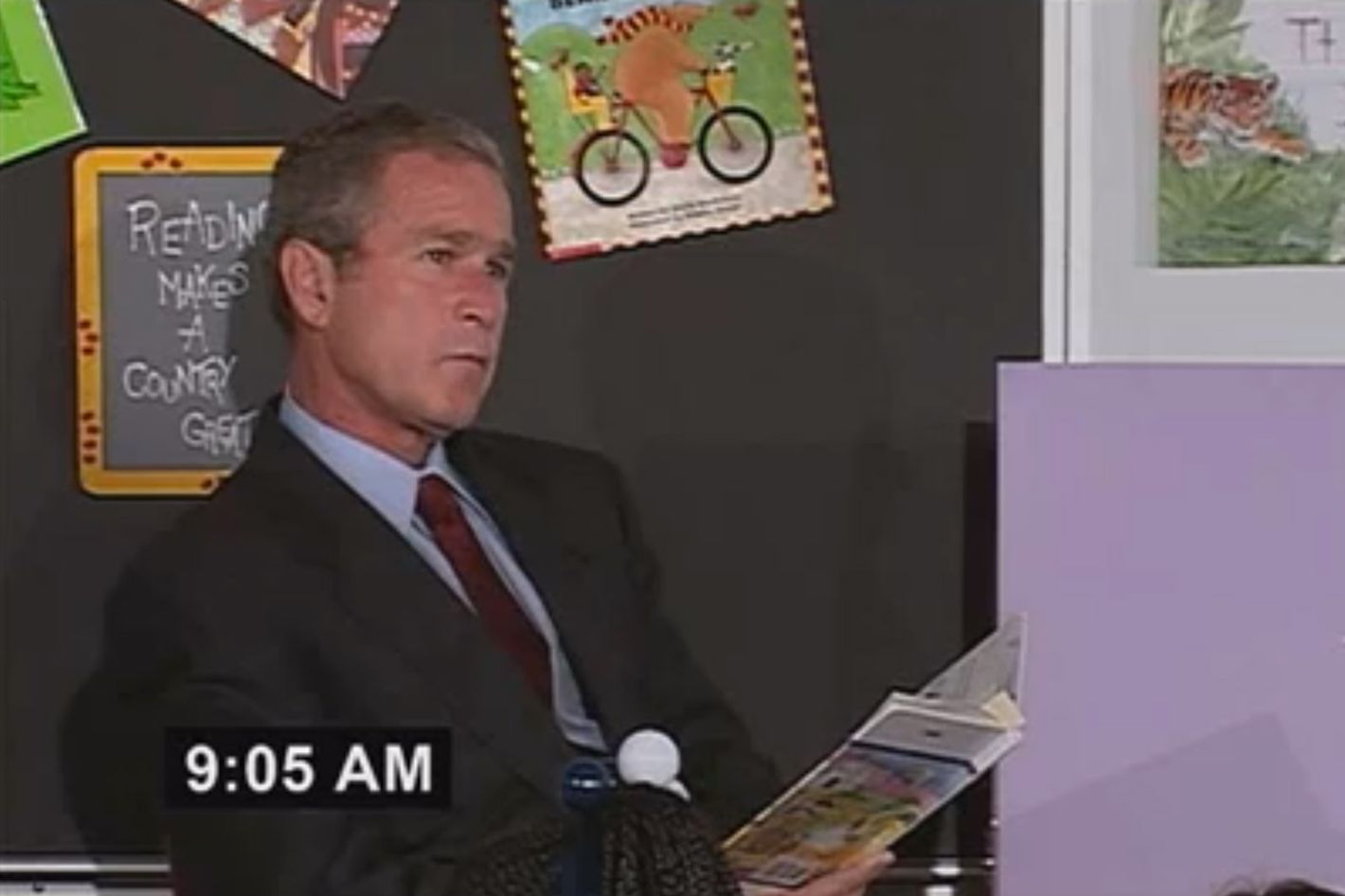 Буш в школе 11 сентября