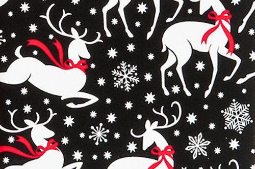 Reindeer and Snowflakes Christmas Holiday Gift Wrap Paper — 16 Foot Roll