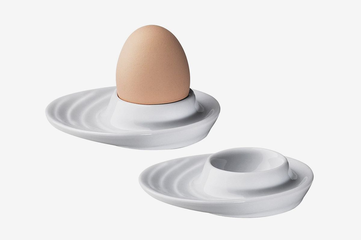 Egg Cups Holders Set of 4 Porcelain Eggs Cup Plates for Soft Hard Boiled Eggs 
