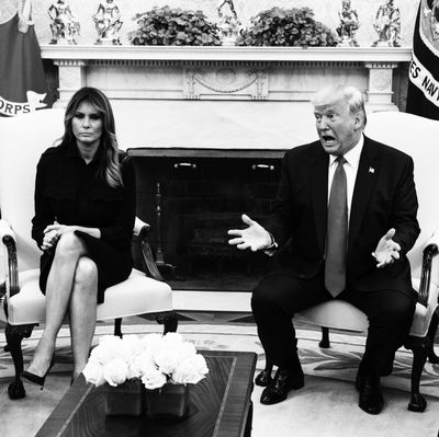Melania Trump and Donald Trump.