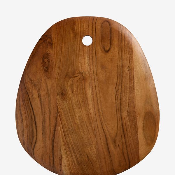 World Market Acacia Wood Asymmetrical Curved Serving Board