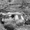 Tents in a camp of homeless people in Utah