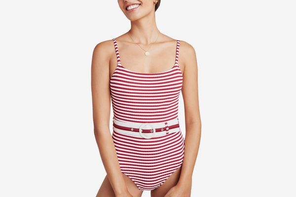 Solid & Striped The Nina Belted One-Piece Swimsuit