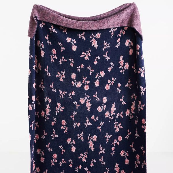 Anthropologie Cozy Knit Fable Throw Blanket