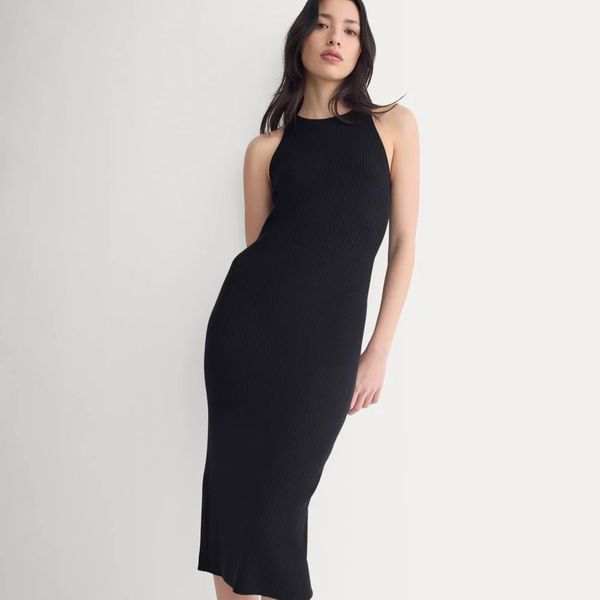 Everlane Cutaway Ribbed Midi Dress