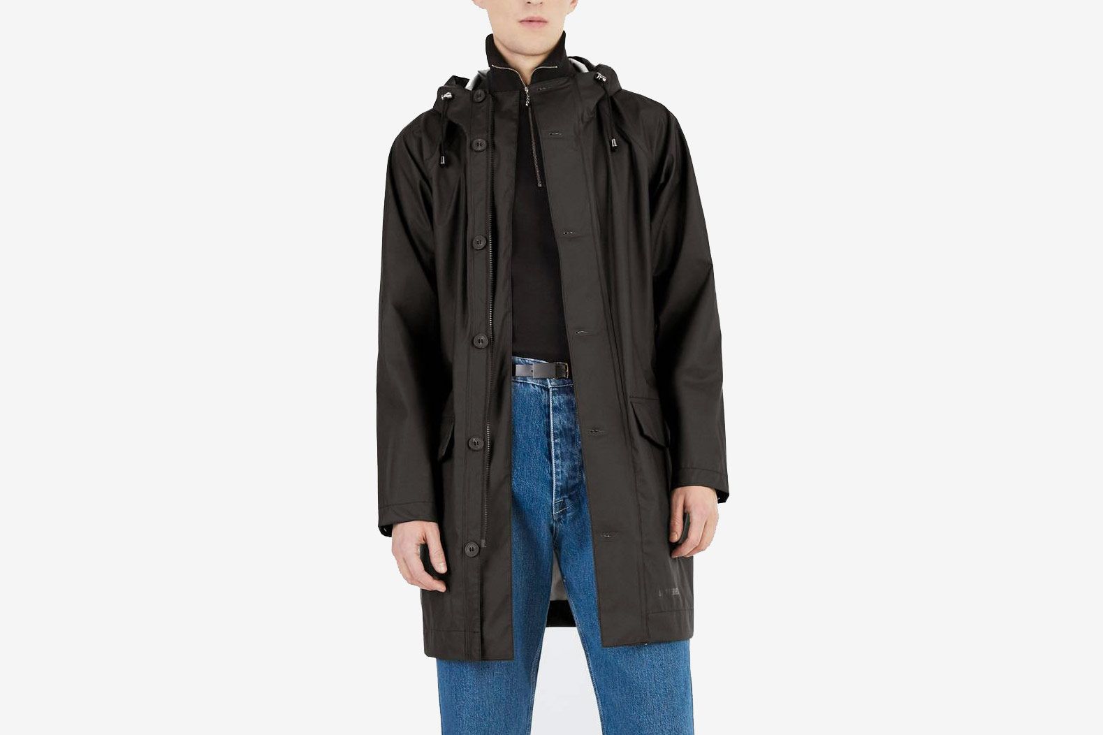 Waterproof Lined Rain Coat Jacket Padded Warm Outdoors Work Mens S521 