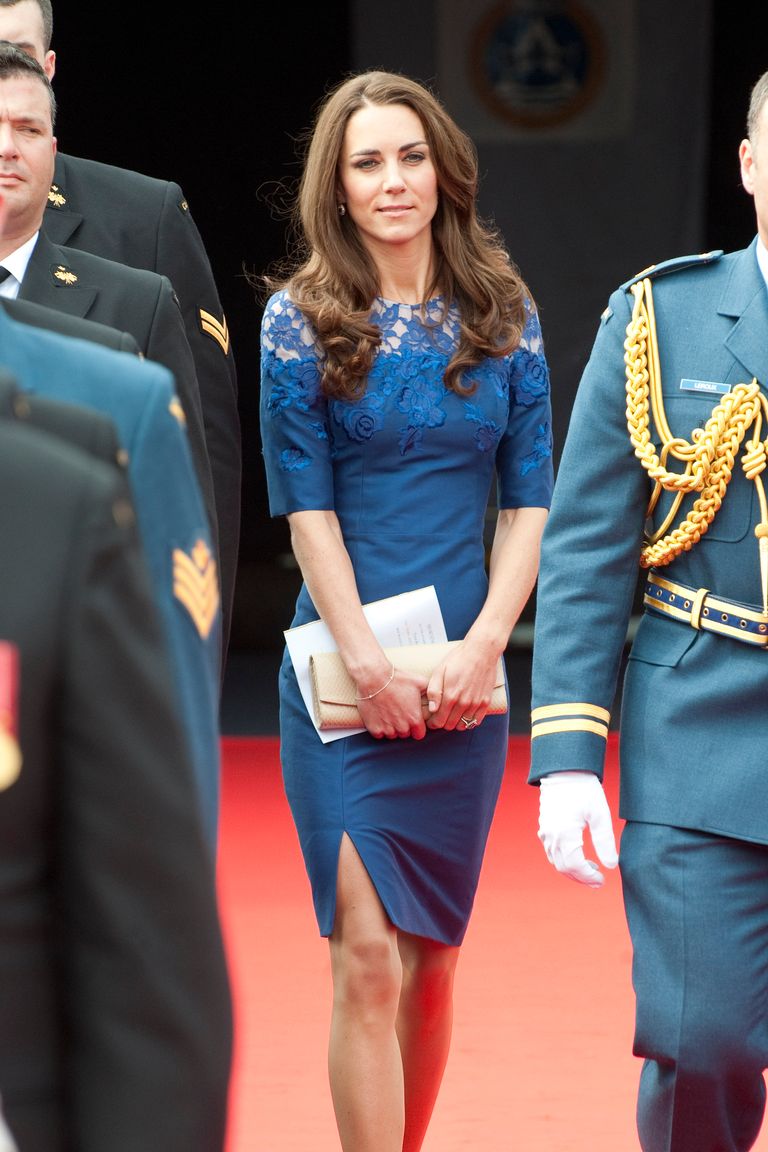 QUEBEC CITY, QC - JULY 03:  Catherine, Duchess of Cambridge attends a morning service onboard the HMCS Montreal in Champlain Harbour on July 3, 2011 in Quebec, Canada. The newly married Royal Couple are on the fourth day of their first joint overseas tour. The 12 day visit to North America will take in some of the more remote areas of the country such as Prince Edward Island, Yellowknife and Calgary. The Royal couple started off their tour by joining millions of Canadians in taking part in Canada Day celebrations which mark Canada’s 144th Birthday.  (Photo by Mark Large-Pool/Getty Images)