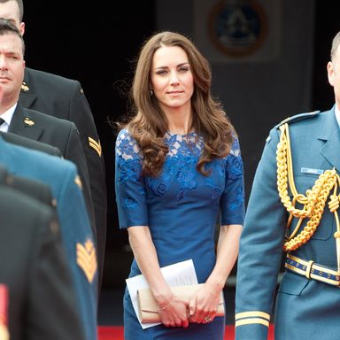 QUEBEC CITY, QC - JULY 03:  Catherine, Duchess of Cambridge attends a morning service onboard the HMCS Montreal in Champlain Harbour on July 3, 2011 in Quebec, Canada. The newly married Royal Couple are on the fourth day of their first joint overseas tour. The 12 day visit to North America will take in some of the more remote areas of the country such as Prince Edward Island, Yellowknife and Calgary. The Royal couple started off their tour by joining millions of Canadians in taking part in Canada Day celebrations which mark Canada’s 144th Birthday.  (Photo by Mark Large-Pool/Getty Images)