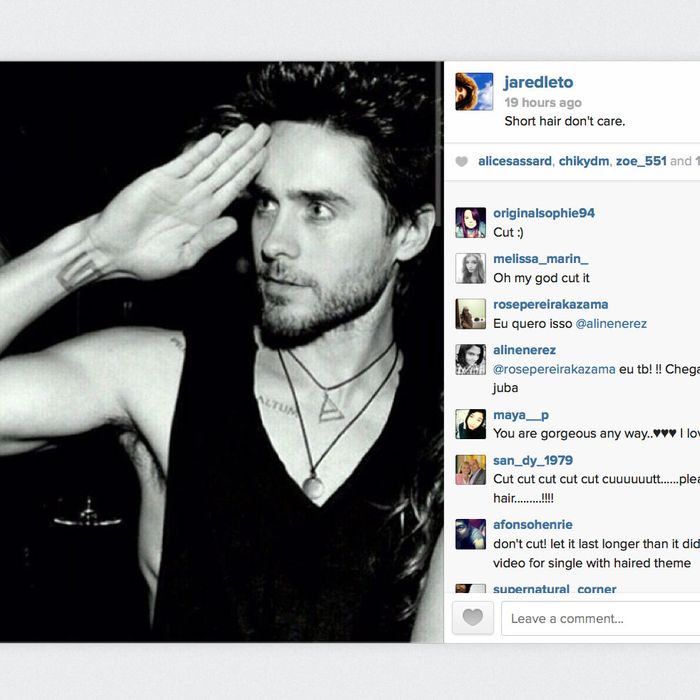 Instagram Theory: Will Jared Leto Cut Off His Hair?
