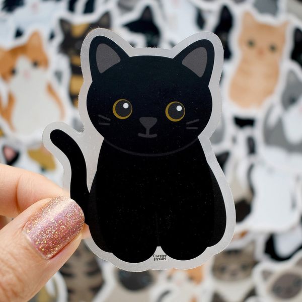 Chester & Pearl Looks Like My Cat! Black Cat Sticker