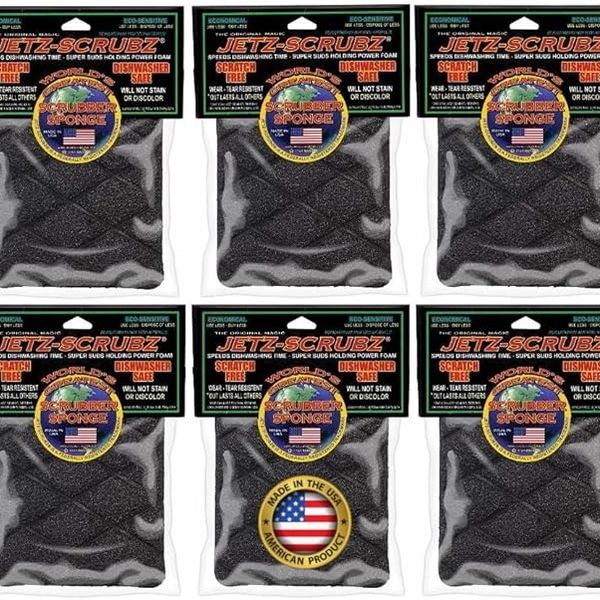 Jetz-Scrubz Sponge Rectangle (6-Pack)