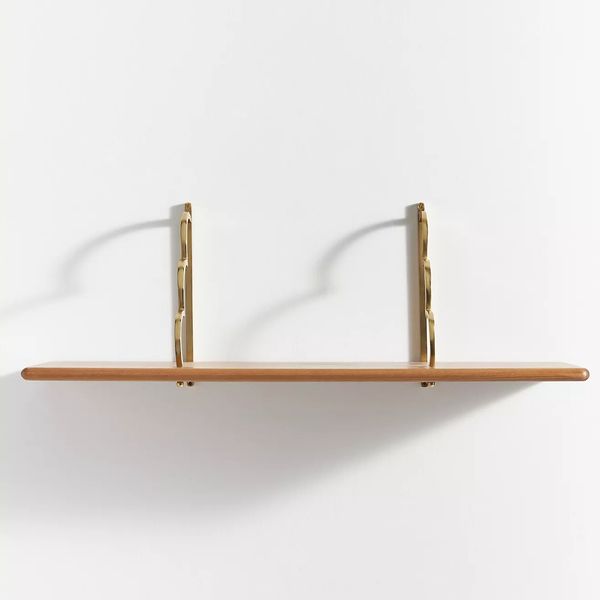 Anthropologie Yuna Scallop Wood Shelf